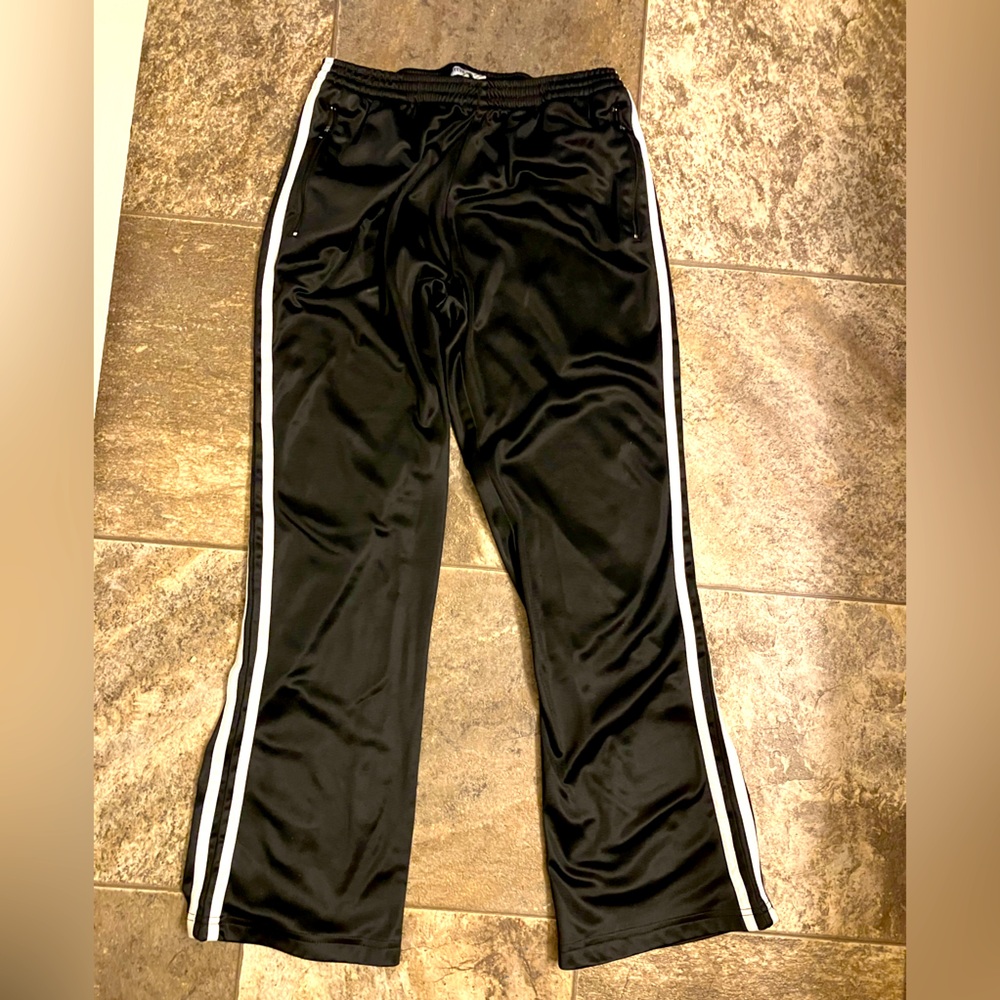 STEVE & BARRY’S Men's Casual Jogging Track Pants w/ Double White Stripe Size M